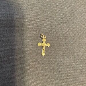 14k gold cross pendant